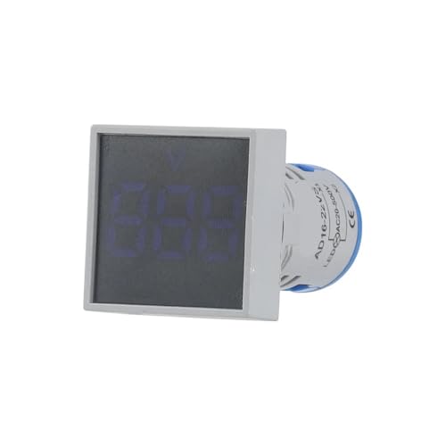 REVIOTVVS 1PC AD16-22VS Indicator Voltmeter 22MM AC 20-500V Square Panel LED blue AC20-500V 48*48MM REVIOTVVS