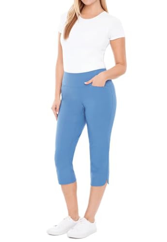 S.C. & CO. Women's Tummy Control Capri Pants2