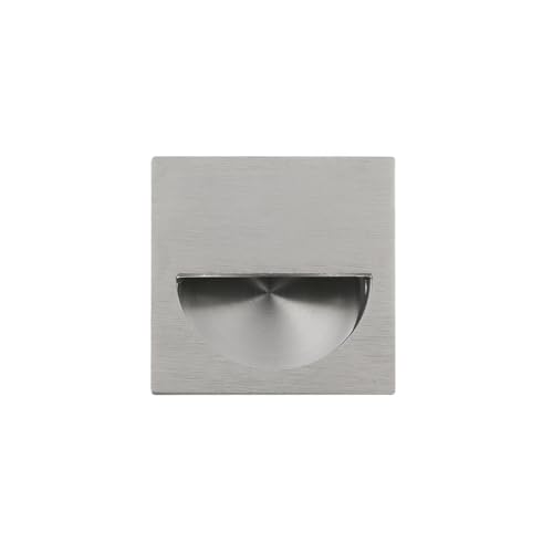 Geesatis Square Recessed Sliding Closet Door Finger Flush Pulls,Pocket Door Handles,Outter Diameter 2X2inch,Barn Door Handles,Drawer Pulls(Silver,2 Pack) by Geesatis - Image 4