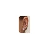 BSGRL Pendientes de espalda plana: chapados en oro de 14 quilates o oro blanco, diseño de dragón y colibrí, parte trasera plana, circonita cúbica, aretes colgantes de espalda plana para cartílago