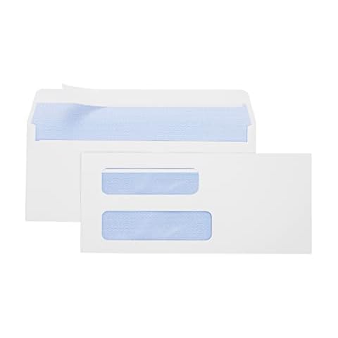 Office Deed #10 Double Window Envelopes Self Seal #10 Security Envelopes-Designed for Business Statements, Quickbooks Invoices, and Return, Self Seal Envelopes Size - 4 1/8 X 9 ½’’ Cover