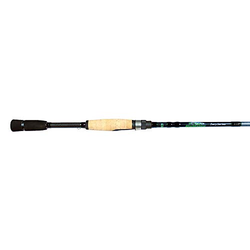 Dobyns Rods Fury Series FR 702SF Medium/Light Power Fast Action Spinning Rod, 7'0", Black/Green