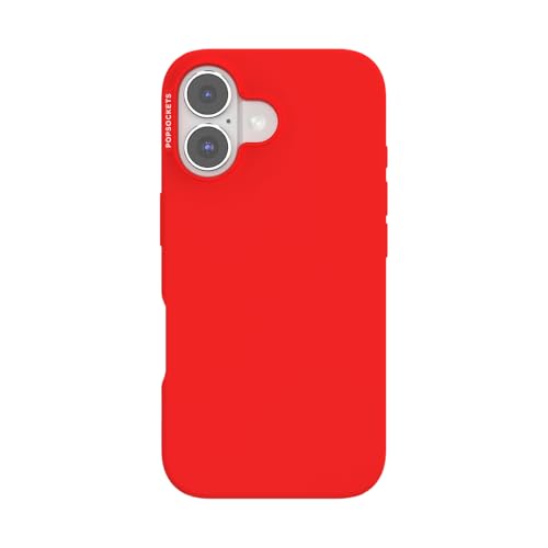 Image of PopSockets iPhone 16 Case Compatible with MagSafe, Phone Case for iPhone 16, Wireless Charging Compatible, Case Only - Rosso