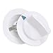 [New Upgraded] 2 Pack WE1M652 Dryer Timer Knob White Replacement Part D Shaped Shaft Compatible with GE & Hotpoint Dryers Replaces 1264289 AP3995164 PS1482196 EAP1482196