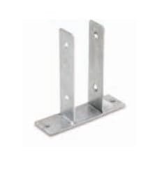 Ancrage poteau pergola Manhattan : support de fixation metallique au sol en lot de 2