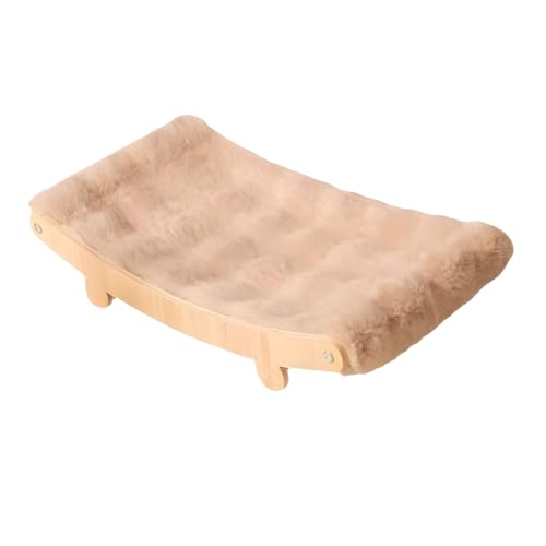 Soft Plush Cats Lounger with Sturdy Plywood Frame, Ideal for Kittens to Adults, Cozy Fleece Cover Ideal for Kittens to Adults