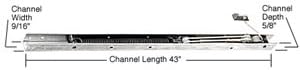 C.R. LAURENCE FA4240 CRL 43" Window Channel Balance - 4240 or 42-4