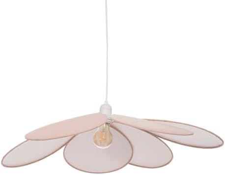 Atmosphera – Children’s Hanging Lamp with Floral Lonie Design – Pink – D. 72 cm, Height Adjustable – for Bedroom, Chandelier, Lighting
