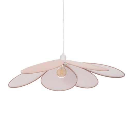 Atmosphera - Suspension Pétales Naya Rose - Ampoule Non Incluse E27 40W - Lustre Bohème 72cm en Métal pour Chambre, Salon, Entrée, Bureau - Hauteur Réglable