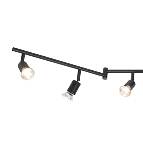 Globe Electric 59693 6-Light Foldable Track Lighting Kit, Matte Black Finish, Adjustable Heads, Bendable Arms, GU10 Base, Dimmable, Modern Industrial Style by Globe Electric - Image 3