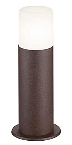 Trio Leuchten Hoosic 522260124 Lampadaire d'extérieur en aluminium couleur rouille acrylique blanc non inclus 1 ampoule E27