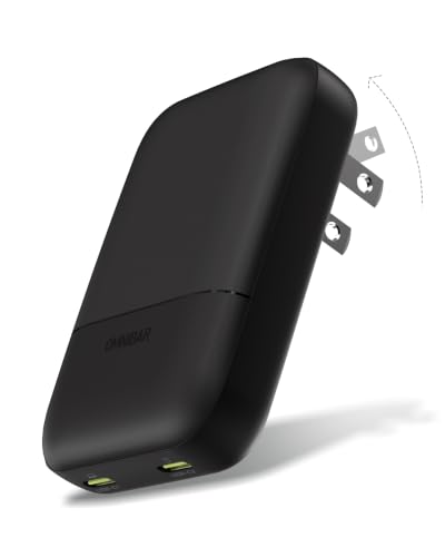 Omnibar 67W Slim Flat USB C Charger, 2-Port GaN PD 3.0 PPS Fast Charger