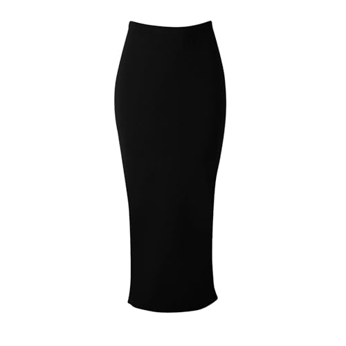 Women's High Waist Slim Bodycon Party Club Night Out Maxi Long Pencil Skirts Slit Back Stretch Office Work Business