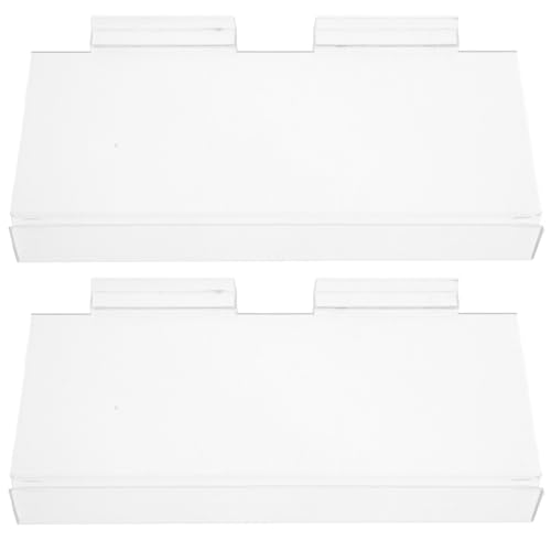 HOLIDYOYO Djustable Shoe Display Stand Acrylic Shelves Wall Mount Shoe Rack Organizer