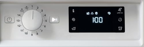 Hotpoint - BIWMHG81485EU Lave-linge Hublot Encastrable - Capacité 8kg - Chargement Frontal, 1400 tr/min - Programme Anti-tache 100, Départ Différé 1-24h - Classe Énergétique B - Blanc