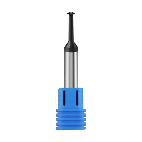 Image of 14-40 TPI Single Pitch 3 /8in Solid Carbide Thread end Mill, 0.290in Cutting Diameter, Necked to Thread 0.875in Deep, 4 Flute Bits Tool for Medium Hardness Steel, Brass, Iron