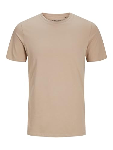 JACK & JONES Jjeorganic Basic Tee Ss O-neck Noos Homme T-Shirt, Beige, L