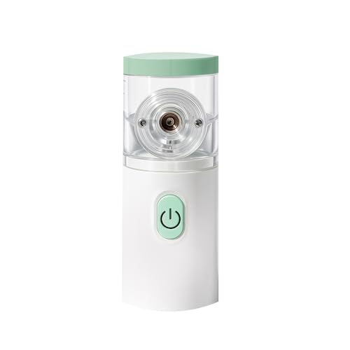 Nebulizador portátil silencioso recargable, atomización y absorción eficientes, accesorios con 2 máscaras y 1 boquilla, adecuados para adultos y niños, uso familiar y viajes