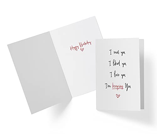 Sweet Birthday Card For Men And Women, Large 5.5 X 8.5 Greeting Card, Birthday Card For Husband, Birthday Card For Wife - Birthday Card For Girlfriend, Birthday Card For Boyfriend - Karto - Keep You #TOP1