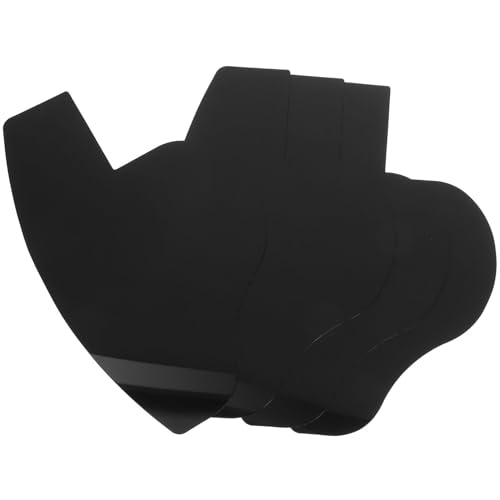 MERRYHAPY 4 pièces Carte de Modelage Barbe et Ligne Frontale pour Homme Plastique Noires Outil de Design Capillaire Multifonction pour Barbe et Cheveux Fins