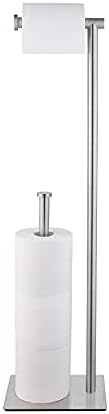 KES Toilet Roll Holder Free Standing with Reserve WC Toilet Roll Stand Alone SUS 304 Stainless Steel Brushed Finish, BPH286S1B-2