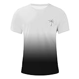 Popolare, casual, maglietta con scollo rotondo e maniche corte da uomo, bianco, XXL