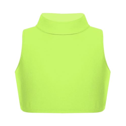 Crop tops de gimnasia para niña elásticos para evitar calor en clases de danza y deporte liso