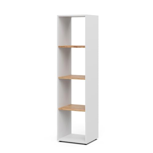 Vicco Separador de ambientes Ludus, Roble Blanco/Dorado, 36.8 x 144.9 cm