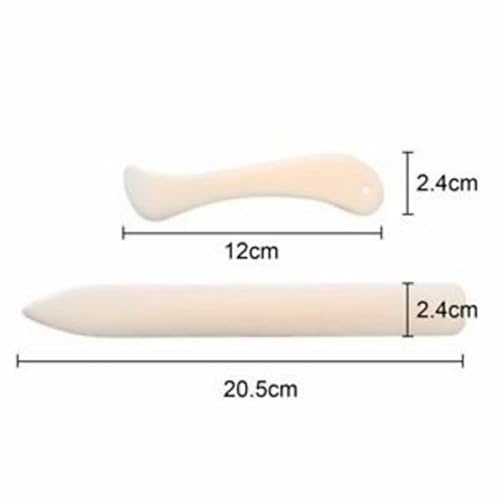 Image of Paper Creaser 2 Pieces Set (Bone Folder & Crease Marker) for Creative Card Making, Scrapbooking, Box Making