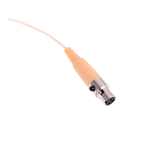 Yardwe Headset Microphone for Vocal Amplification Lightweight Flexible Design for Teaching Pin Connector Beige Color Easy to Use