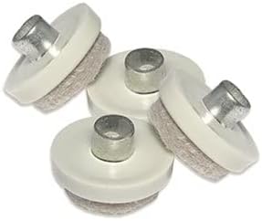 Furniture Glides, Nail-On With Adhesive, Tan, Round, 1-In., 8-Pk.