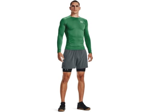 Under Armour HeatGear Kompressions-Langarm-T-Shirt für Herren, (305) Team Kelly Green / Weiß, XX-Large Hoch – Ansicht 4