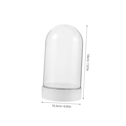 Bola de nieve navideña de plástico transparente TOGEVAL con cúpula protectora para adornos 3