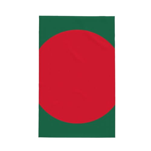 WSSYYBF Küchenhandtuch Flagge Bangladesch Volldeckende bedruckte Mikrofaser mit hoher Saugfähigkeit Multifunktionstuch