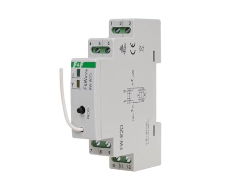 Relé doble inalámbrico biestable DIN 85-265V FW-R2D interruptor receptor F&F 3