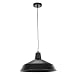 Globe Electric 65155 Barnyard 1-Light Industrial Warehouse Pendant, Matte Black