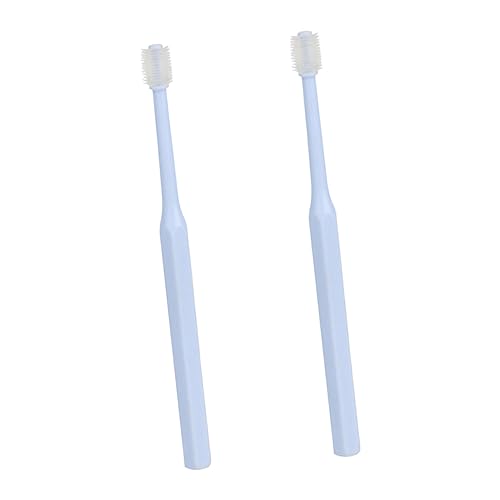 BESPORTBLE Portable Dog Cat Toothbrush Pack Rotating Soft Bristles Non-Slip Grip Gentle Oral Care