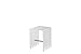 EMPORIUM Tabouret bas. Structure en méthacrylate satinée. Parties en acier verni. Disponible dans les couleurs : gris ou métallisé.