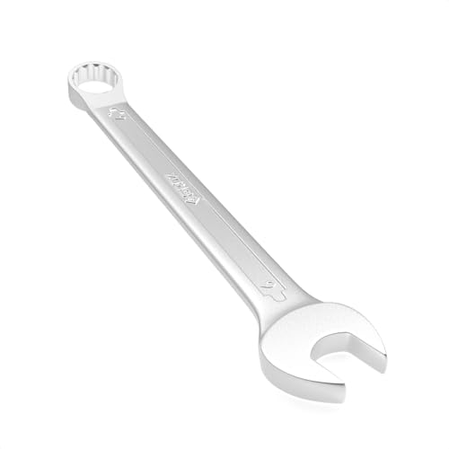 Image of Groz Combination Spanner 6 mm, Length 100 mm | DIN 3113 Standards | Chrome Vanadium, Matt Satin Chrome Combination Wrench Tool | CSP /DIN /6G