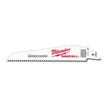 Milwaukee 48-00-5701 The Wrecker 6 in. 8 TPI Sawzall Blade - (5-Pack)