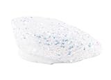 Coolwife Sequin Beret Hats for Women Artist Cap Fashionable Ladies Bling Shining French Style Beanie Beret (White)