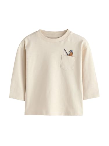 NEXT Jungen Langarm-Shirts, 5er-Pack Multi Bright Animals 92-98