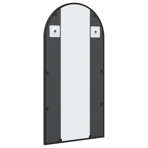 Miroir mural noir 40x80 cm bombé avec son cadre en fer - 5