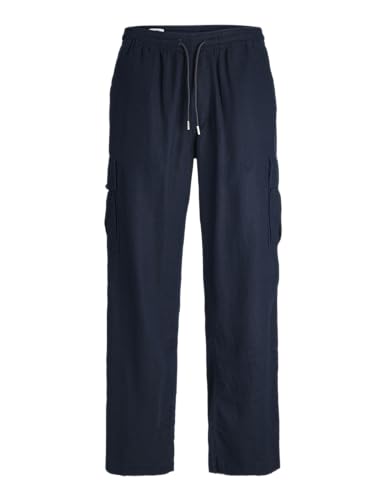 Pantalon cargo jogger homme lin léger coupe ajustée Jpstbill