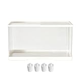 Reptile Terrarium - Clear Escape Proof Ventilation Lizard Keeper,Acrylic Reptile Enclosure Snail Terrarium - for Bearded Dragon Chameleon Gecko Hermit Crab Leopard Lizard Snail