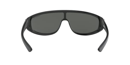 ARNETTE Man Sunglasses Shiny Black Frame, Dark Grey Lenses, 0MM4