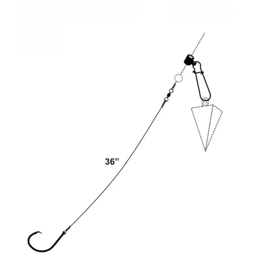 Set de 3 rigs slider para pesca en agua salada con anzuelo de acero miniatura 3