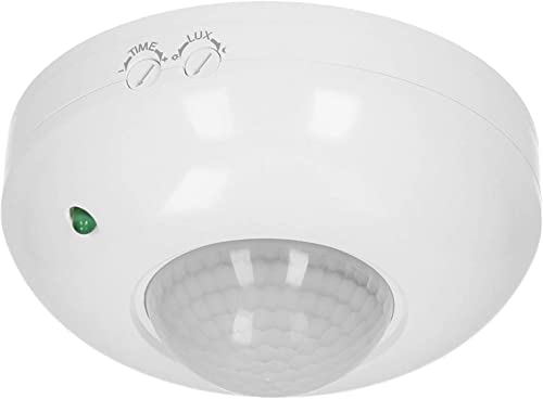 Miratic Bewegungsmelder innen Bewegungsmelder Decke IP20 360° Funktioniert mit LED-Beleuchtung 1200W Montage: Aufputz Einstellung der LUX-Lichtintensität (Weiß)