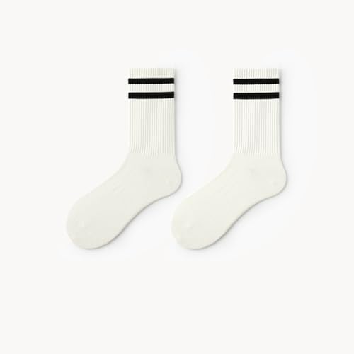 Women Men Cotton Crew Socks Breathable Anke Socks Stiped Dress Socks Casual High Ankle Socks for Business,Casual4