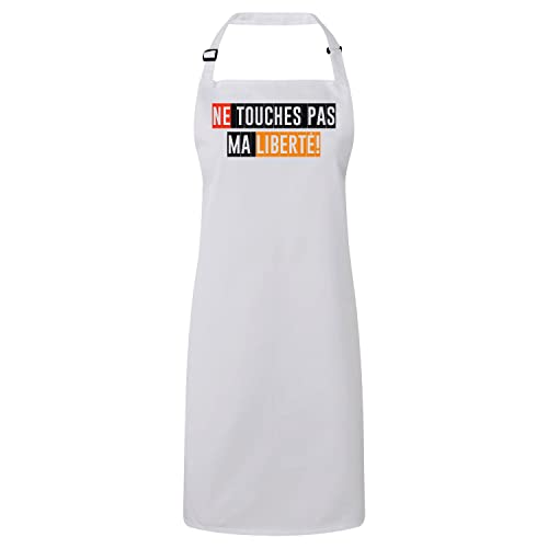 Tablier cuisine premium coton noir réglable bavette chef pour homme et femme